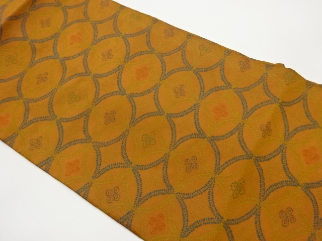 JAPANESE NAGOYA OBI / WOVEN SHIPPO PATTERN